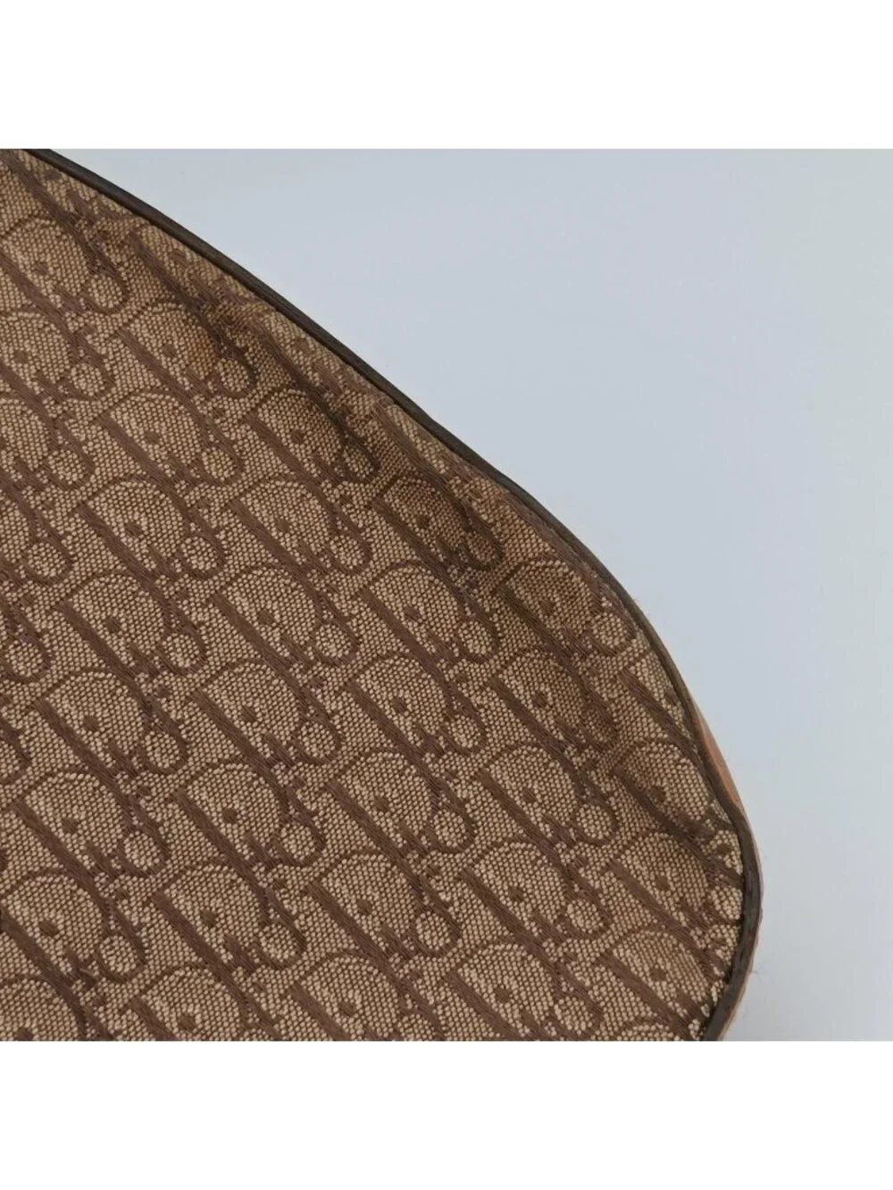 Dior Trotter Street Chic Columbus Beige Brown Canvas Leather Shoulder